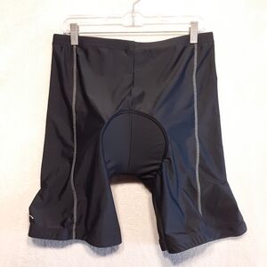 Nashbar Mens Padded Cycling Shorts 3XL Black Leg Grippers 9" Inseam